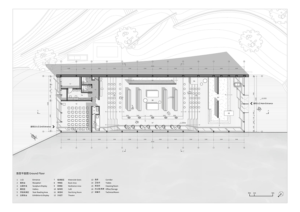 慕达建筑事务所绘制的中信书店平面图_Floor plan of CITIC Bookstore by Chengdu MUDA architecture firm